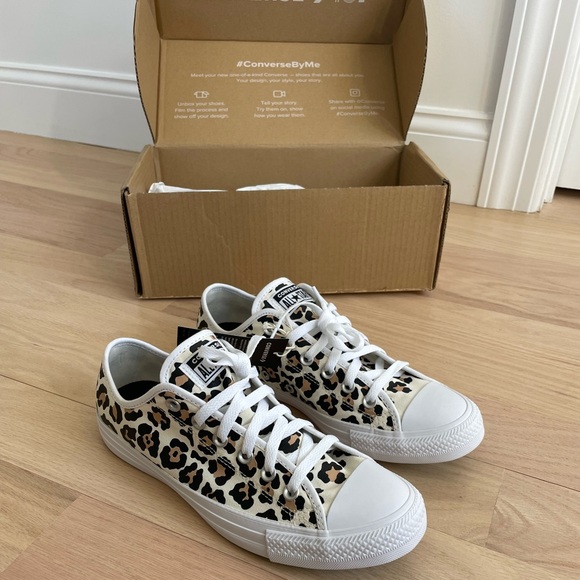 Converse Shoes - NWT Custom Converse Chuck Taylor Leopard Print Low Top Sneakers, W/9.5 M/7.5